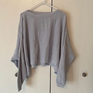 Emma Knudsen Ice Blue oversized cropped sweater